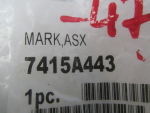 Эмблема для Mitsubishi ASX 2010>, OEM 7415A443 - вид 5 (фото)