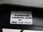 Зеркало левое электрическое для Volkswagen Polo Sedan 2011-2020, OEM 6RU857507P9B9 - вид 7 (фото)
