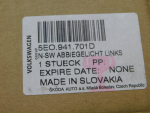Фара противотуманная левая для Skoda Octavia III (A7) 2013-2020, новая
